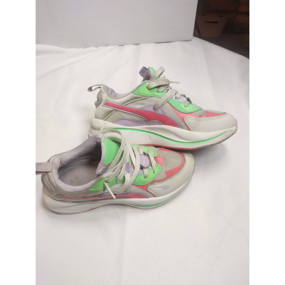 Puma RS-Curve Glow Womens Sneakers Lime Pink 382282-01 Size 7